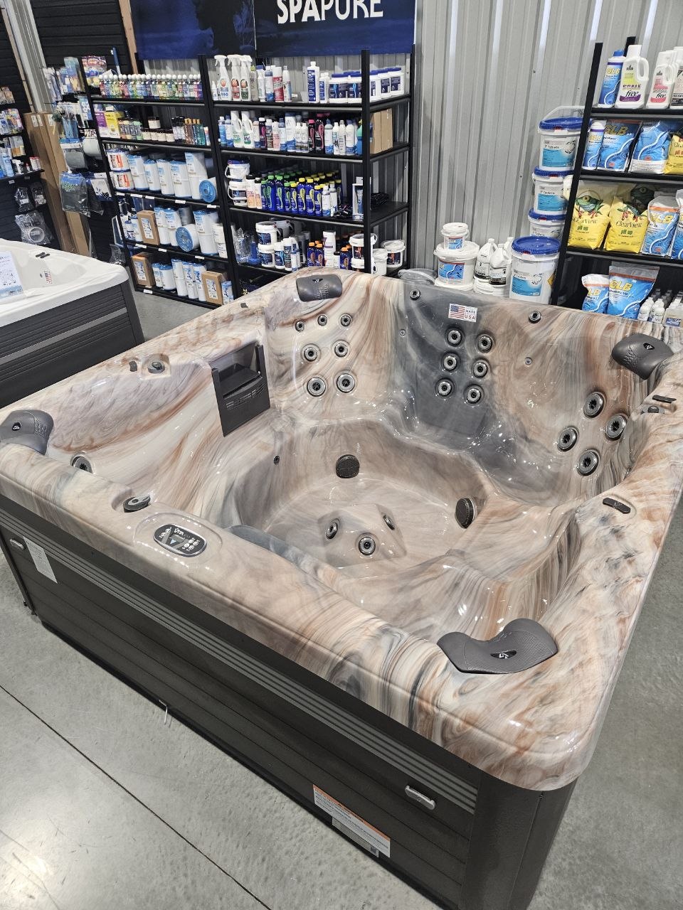 Vita Spa marble interior showroom - AquaZen clearance sale