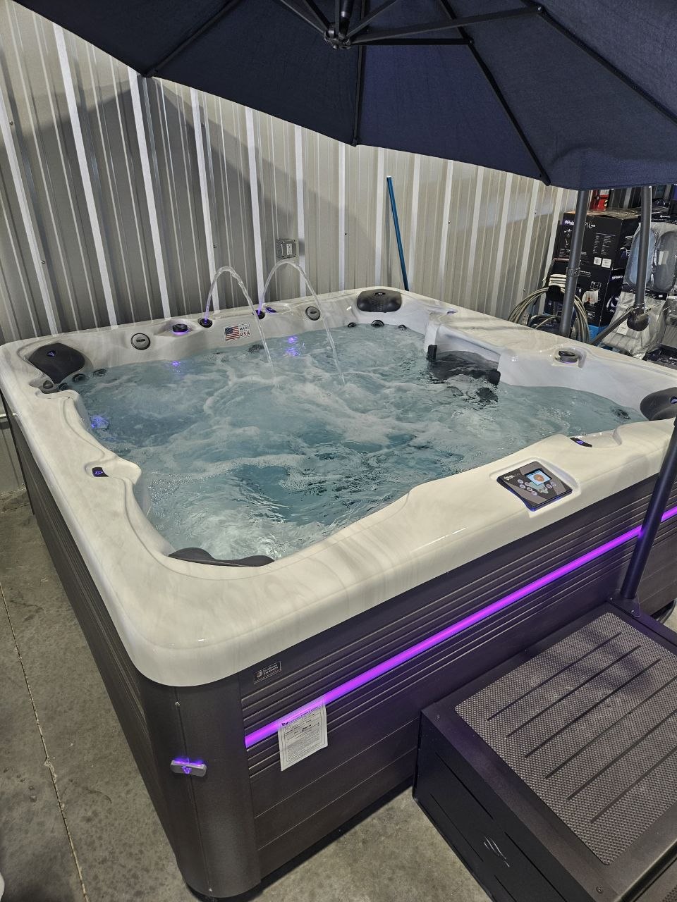 Vita Spa with purple LED lights - AquaZen clearance sale Richland WA